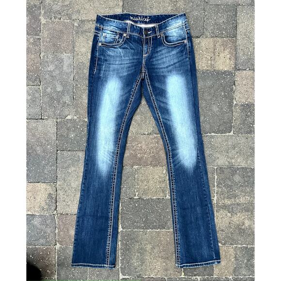 Maurices low rise dark bootcut jeans size 4x35.5 longs - Picture 3 of 5
